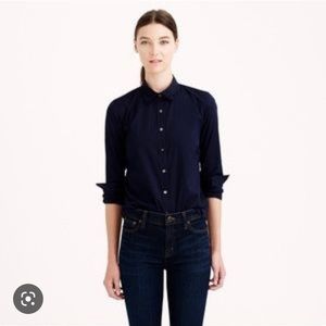 J. Crew (Navy) Stretch Perfect Shirt